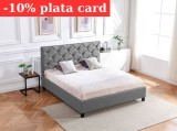 Pat Hypnotic 160x200 cm Tapitat Catifea Gri Somiera Inclusa (cod ML 1705-04)