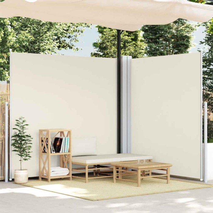 Copertină laterală retractabilă, crem, 220x600 cm