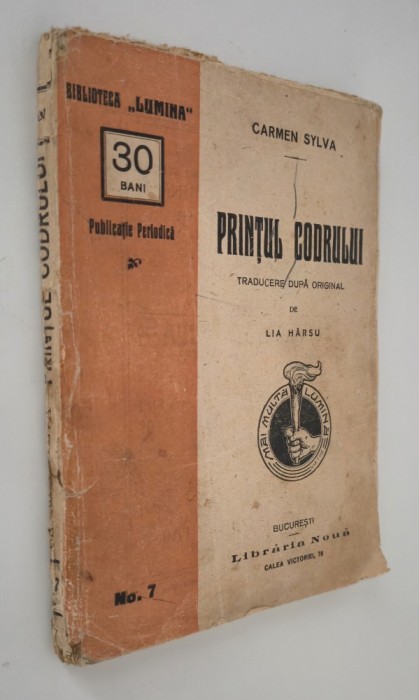 Carte veche Carmen Sylva Printul codrului