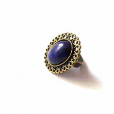 Inel cu bronz si lapis lazuli, inel reglabil 40540