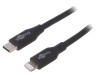 Goobay Cablu USB C la Lightning 2m, 87W, Negru, USB 2.0