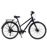 Cumpara ieftin Bicicleta electrica urbana Prophete 28 inch L negru cadru aluminiu frane disc hidraulice Shimano