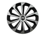 Cumpara ieftin Set 4 capace roti Fame Gri-Negru cu inel R15, pentru gama auto Hyundai, Autohelix MSA