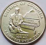 25 Cents SUA 2009 District of Columbia, D, UNC, Moneda America, State si Teritorii