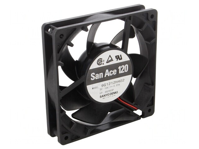 Ventilator axial 12V DC 120x120x25mm 150m3/h 40dBA cu rulment