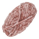 Fir de Tricotat, Catifea, Roz, Poliester, 50g, Oem