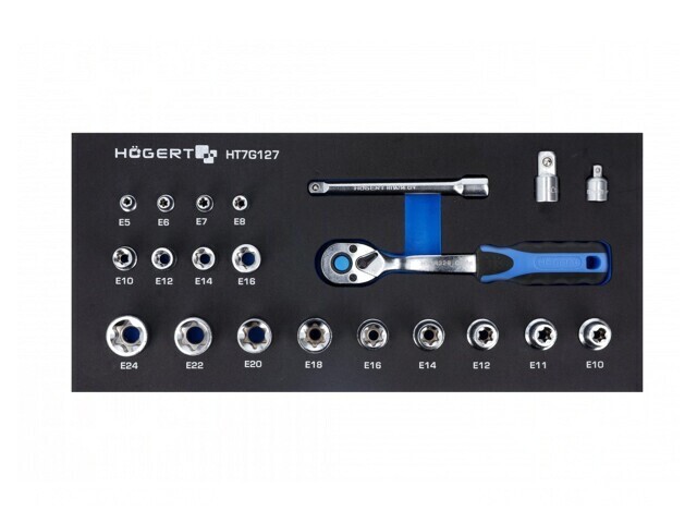 Set Chei Tubulare 22 Bucăți 3/8