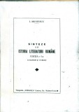 Sinteze de Istoria Literaturii Romane, I. Mihaescu, SPERANTA, Craiova, 1947