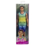 BARBIE PAPUSA BAIAT FASHIONISTAS BRUNET CU MAIOU OMBRE SI PANTALONI SCURTI DE