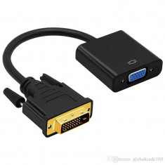 Cablu adaptor DVI-D 24+1-VGA, 0.2m, tata-mama foto