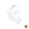 Incarcator Retea HOCO N30 65W 3.25A 1 x USB-A - 2 x USB-C Alb
