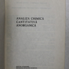 ANALIZA CHIMICA, CANTITATIVA, ANORGANICA de CONSTANTIN GH. MACAROVICI, 1979