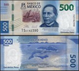 MEXIC █ bancnota █ 500 Pesos █ 2024 █ P-W141 (1) █ COMEMORATIV █ UNC