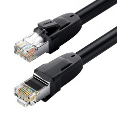 Ugreen Cablu patchcord Ethernet RJ45 Cat 8 T568B cablu LAN 1m - negru (70327)