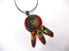 pandantiv cu Dreamcatcher din lemn 46898