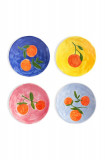 &amp;k amsterdam un set de farfurii Orange Full Colour 4-pack