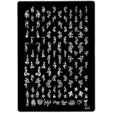 Cumpara ieftin Plăcuţă XL de ştampilare nail art, 023, INGINAILS