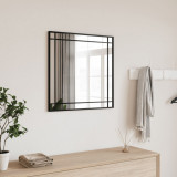 Oglinda de perete, negru, 60x60 cm, patrata, fier GartenMobel Dekor, vidaXL