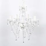 VidaXL Candelabru, 5 becuri, transparent