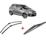 Cumpara ieftin Set 3 stergatoare FORD GRAND C-MAX (DXA/CB7, DXA/CEU) 2010 - 2019, parbriz si luneta fata si spate, Bosch Twin