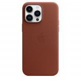 Cumpara ieftin Husa de protectie Apple Leather Case with MagSafe pentru iPhone 14 Pro Max, Umber