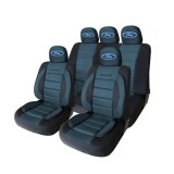 Set Huse Scaune Universale Premium Carguard Personalizate cu Ford &ndash; Negru/Albastru