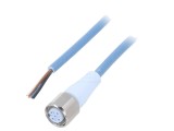 Cablu Conectare M12 4 Pini 5m MURR ELEKTRONIK Drept IP65/IP68/IP69K TPE-S Albastru 250V