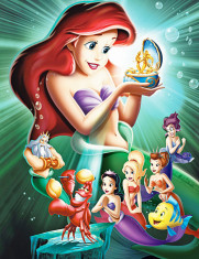 Autocolant Mica sirena Ariel, 135 x 225 cm foto