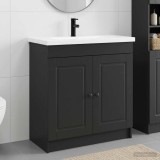 Cumpara ieftin Set de mobilier pentru baie Negru 78,5 x 37,5 x 81 cm