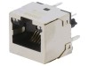 Soclu RJ45 8p8c cu LED aurit THT drept