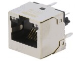 Soclu RJ45 8p8c cu LED aurit THT drept
