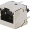 Soclu RJ45 8p8c cu LED aurit THT drept