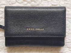PORTOFEL DAMA NEGRU 24 COMPARTIMENTE COCCINELLE MADE IN ITALY