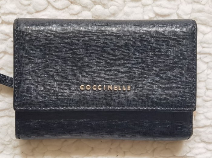 PORTOFEL DAMA NEGRU 24 COMPARTIMENTE COCCINELLE MADE IN ITALY