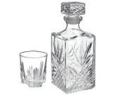 Set 7 piese, pahare si sticla pentru whisky, Bormioli Selecta