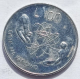 945. Moneda Vatican 100 lire 1983 (God gives World to Mankind), Europa