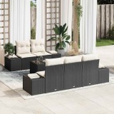 Cumpara ieftin Set de canapele pentru grădină 6 pcs Negru Rattan poli