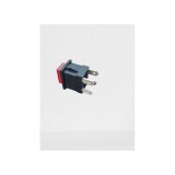 Intrerupator PUSH BUTON cu retinere 10A /250V 4 contacte rosu 22x15x31mm