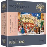 Puzzle Trefl Din Lemn 1000 Piese Strada Pregatita De Craciun, TREFL Lemn 1000P