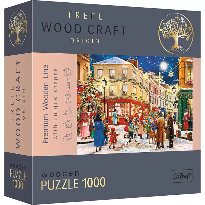 Puzzle Trefl Din Lemn 1000 Piese Strada Pregatita De Craciun