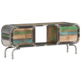 Cumpara ieftin Comodă TV, multicolor, 110x30x42 cm, lemn masiv reciclat
