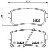 Set placute frana BREMBO P30025