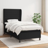 VidaXL Pat box spring cu saltea, negru, 80x200 cm, textil 3127999