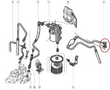 Furtun combustibil Renault Clio Diesel, conducta originala cu pompa amorsare 7700111377