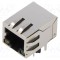 Conector RJ45 soclu PIN 8 ecranat cu diodă LED THT ADAM TECH
