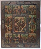 Icoana veche, Praznicar, Invierea lui Isus, Coborarea in Infern, 30,7x26,3cm, Rara