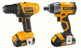 Set Masina Insurubat si Impact Tolsen MP20V, 2x 2.0Ah Li-ion, 35Nm/200Nm + Geanta Transport