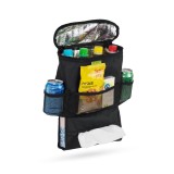Organizator Auto Termoizolant Negru 40x30 cm, 5 Buzunare, Fixare Scaun, Accesorii Auto, Depozitare Sticle, Jucarii