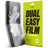 [Pachet 2x] Folie Samsung Galaxy Z Flip4 Ringke Dual Easy Film Full Coverage, transparenta