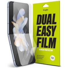 [Pachet 2x] Folie Samsung Galaxy Z Flip4 Ringke Dual Easy Film Full Coverage, transparenta foto